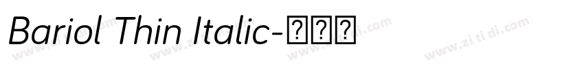 Bariol Thin Italic字体转换